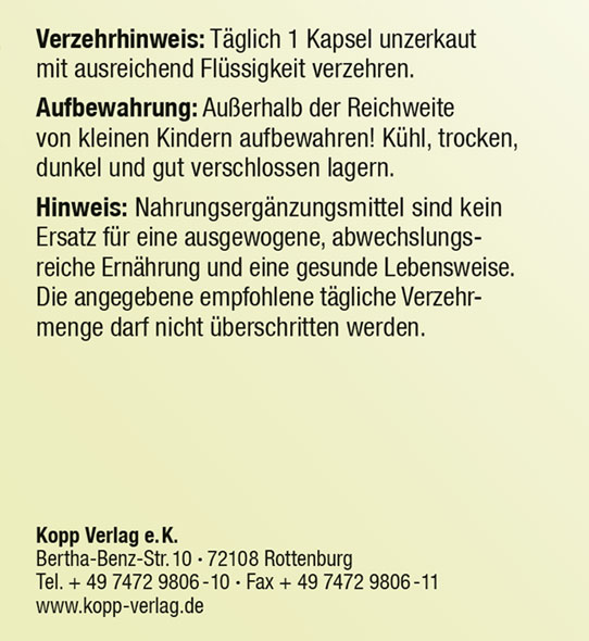 Kopp Vital  Brahmi Kapseln / 500 mg / 90 Kapseln03