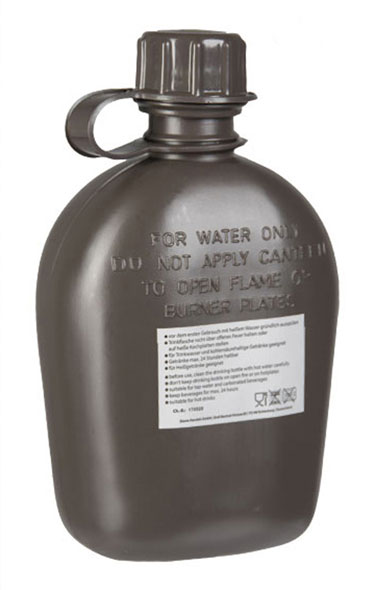 US-Feldflasche 1 Liter mit Flecktarn Hlle02