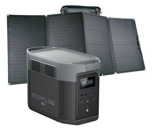 EcoFlow DELTA 2 Max Powerstation 2048 Wh mit Solarpanel 400 W
