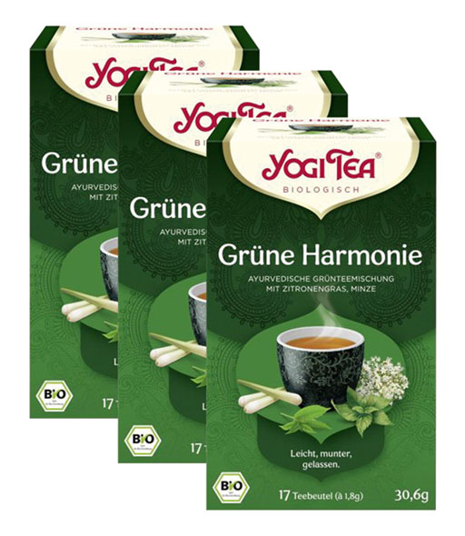 3er-Pack Yogi Bio-Grne Harmonie Tee