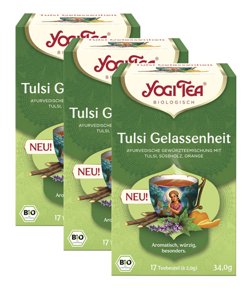 3er-Pack Yogi Bio-Tulsi Gelassenheit Tee