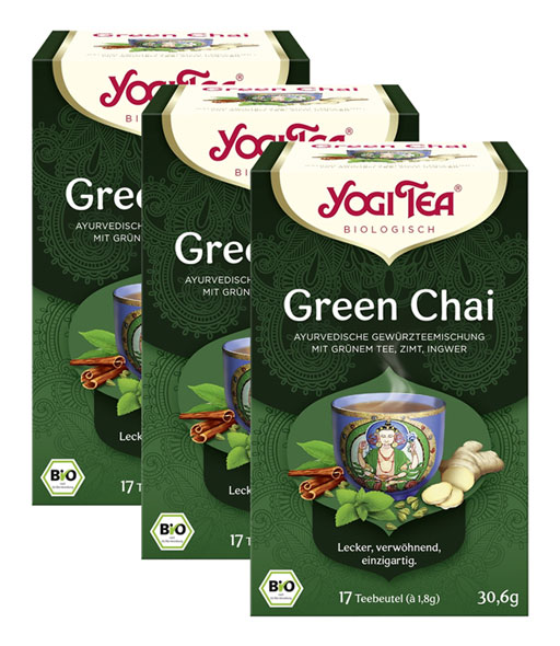 3er-Pack Yogi Bio-Green Chai Tee