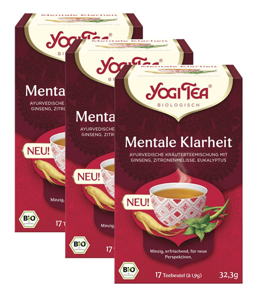 3er-Pack Yogi Bio-Mentale Klarheit Tee