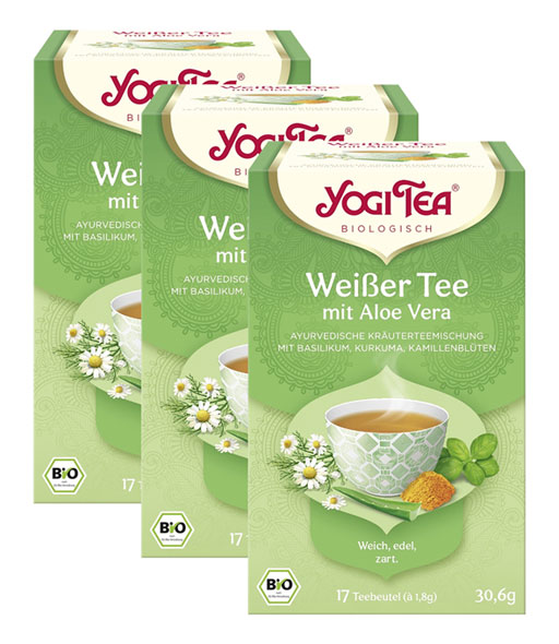  3er-Pack Yogi Bio-Weier Tee mit Aloe Vera  