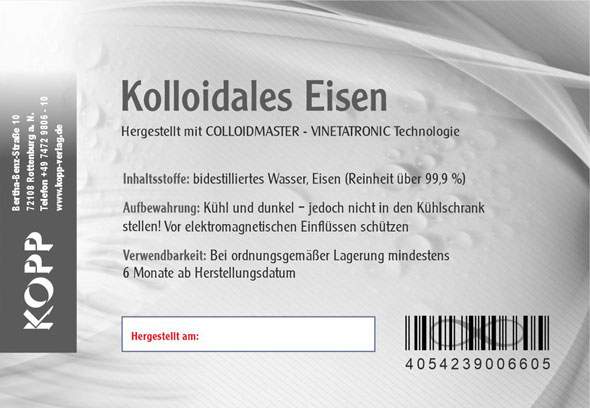 Kolloidales Eisen - Konzentration 100 ppm02