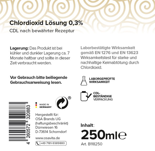 Sparset OSA VITA  CDL 0,3 % - anwendungsfertig und Kopp DMSO 99,9% Ph. Eur.05