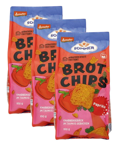 3er-Pack Sommer Brot Chips Paprika & Chili