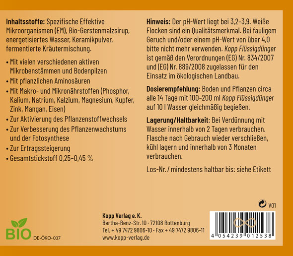 Kopp Flssigdnger - Bio02