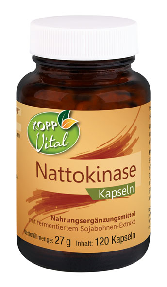 Kopp Vital  Nattokinase Kapseln hochdosiert mit 2000 FU / aus fermentierten Sojabohnen / GMO-frei / vegan 