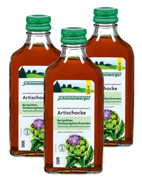 Schoenenberger   Naturreiner Heilpflanzensaft Artischocke