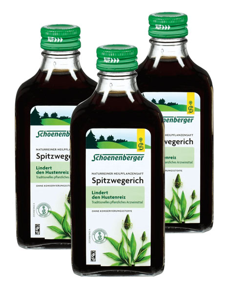 Schoenenberger   Naturreiner Heilpflanzensaft Spitzwegerich