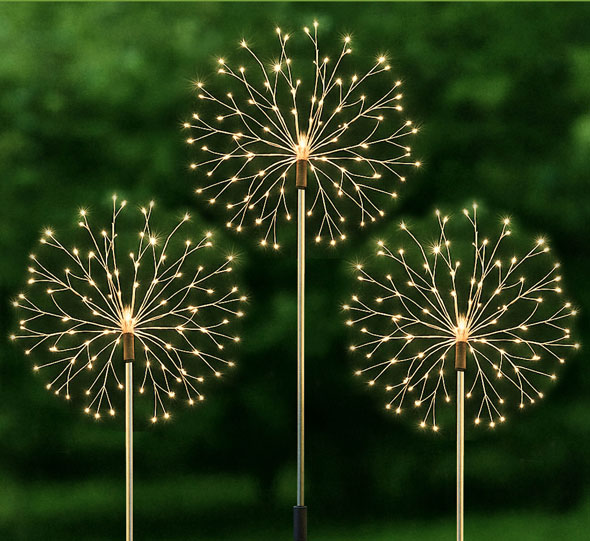 3er-Pack LED-Gartenstecker Pusteblume