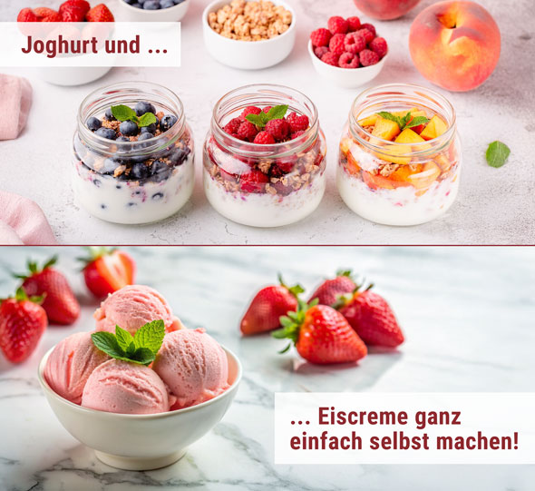  UNOLD   2 in 1 Eismaschine und Joghurtbereiter EVA 03
