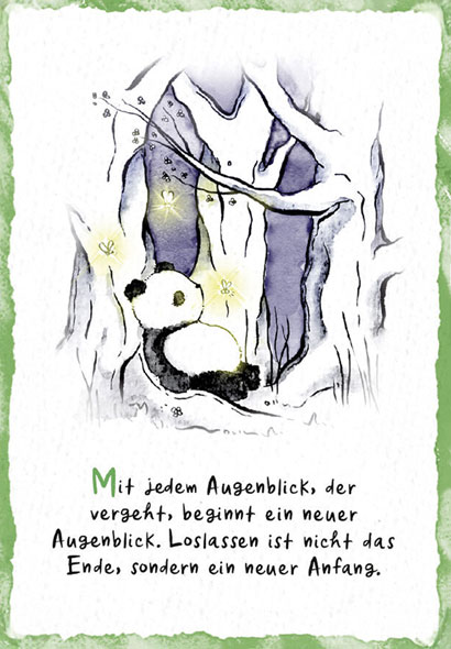 Gelassen wie ein Panda - Kartenset03