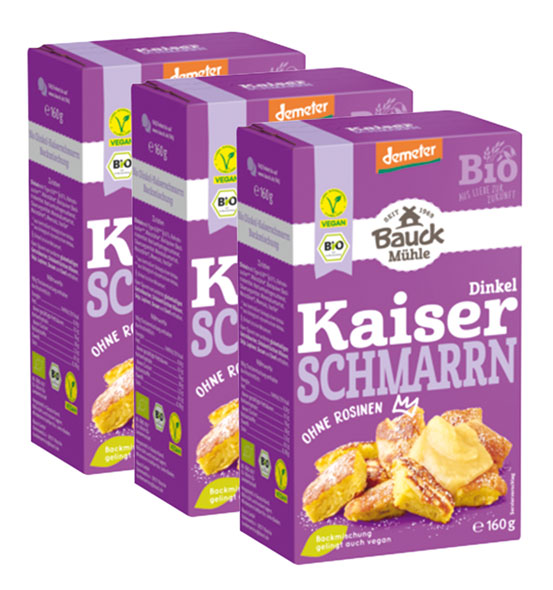 3er-Pack Bauckhof Dinkel-Kaiserschmarrn Bio
