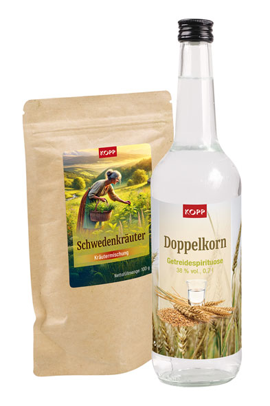 Kopp Schwedenbitter-Ansatzset mit Schwedenkrutern und Doppelkorn 