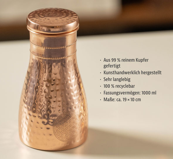 Kupferkanne Blume des Lebens01