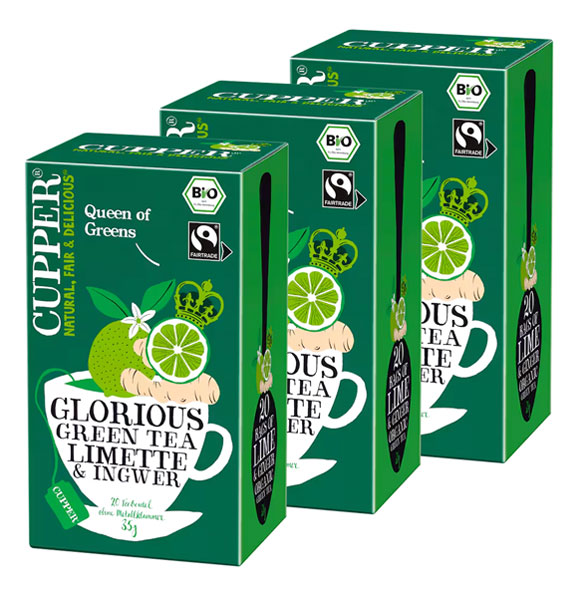 Cupper Grner Tee Limette & Ingwer Bio