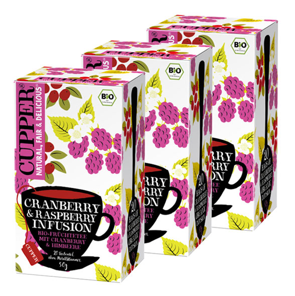 Cupper Frchtetee Cranberry & Himbeere Bio