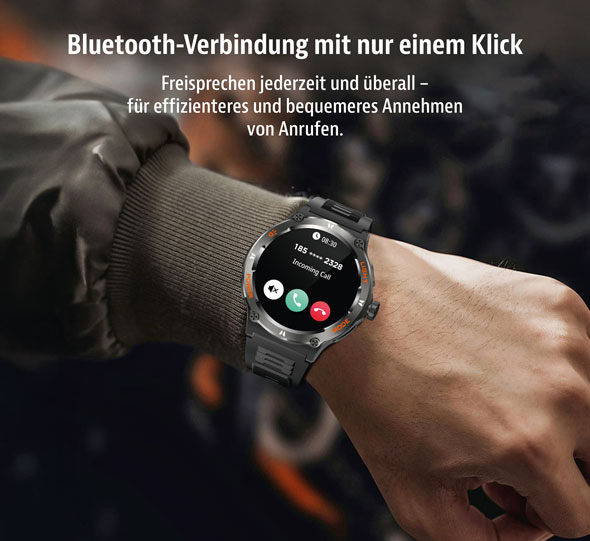 Smartwatch fr Fitness & Gesundheit mit Taschenlampe03