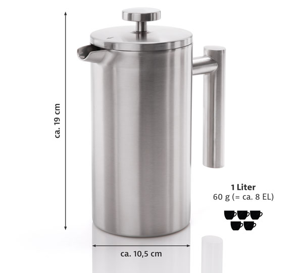Edelstahl-Kaffeebereiter - French Press02