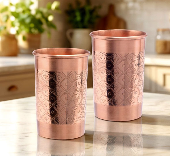 2er-Pack Kupferbecher Mosaik