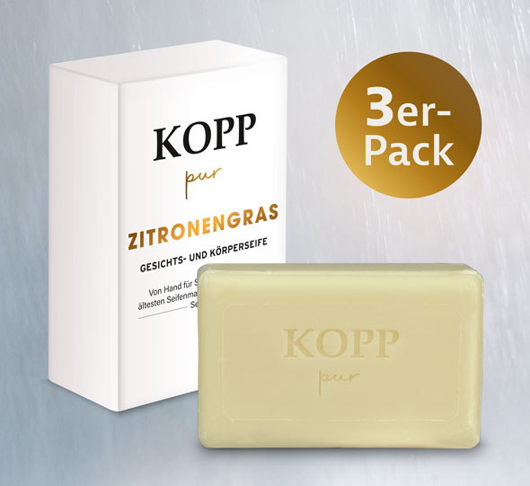  Kopp pur Zitronengras Gesichts- und Krperseife  