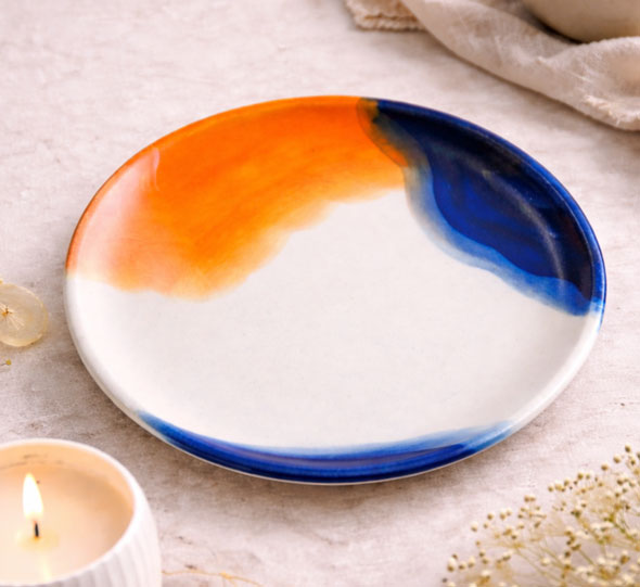 Dekoteller �Aquarell� - Orange