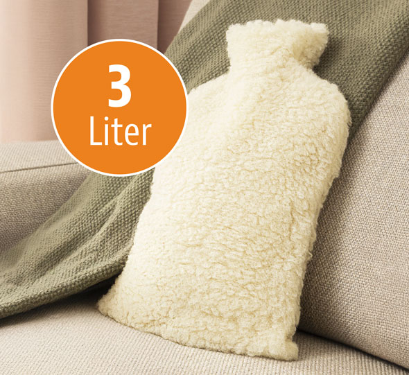 Wrmflaschenbezug aus Schurwolle