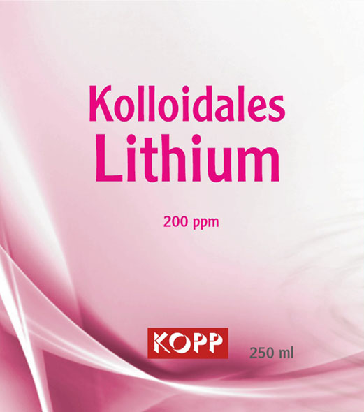 Kolloidales Lithium Konzentration 200 ppm / 2 mg Lithium je 10 ml / hochrein01