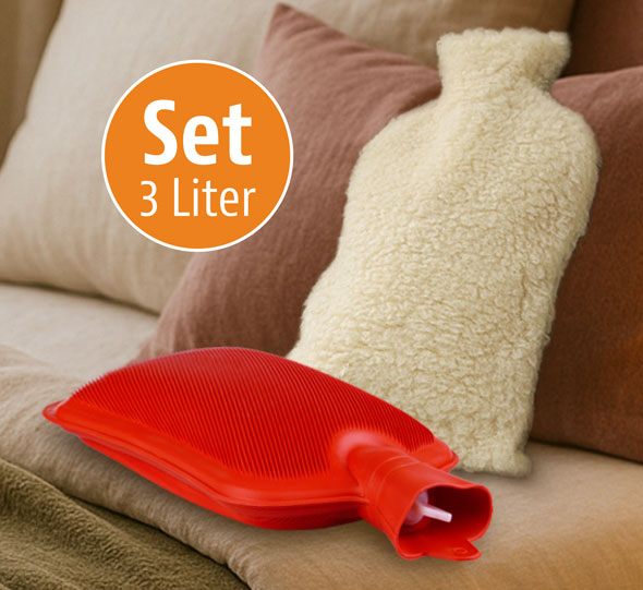 2er-Set Wrmflasche und Bezug