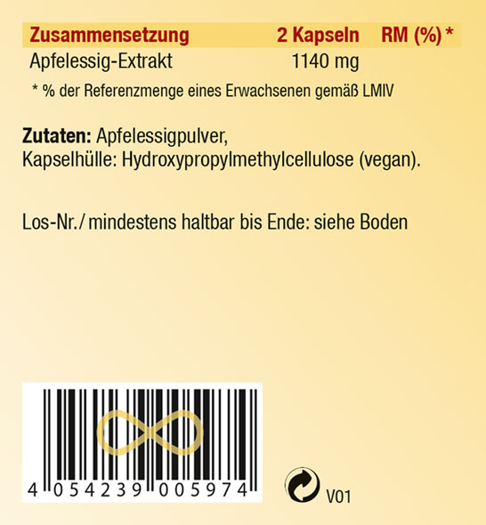 Kopp Vital   Apfelessig / 570 mg / 120 Kapseln02
