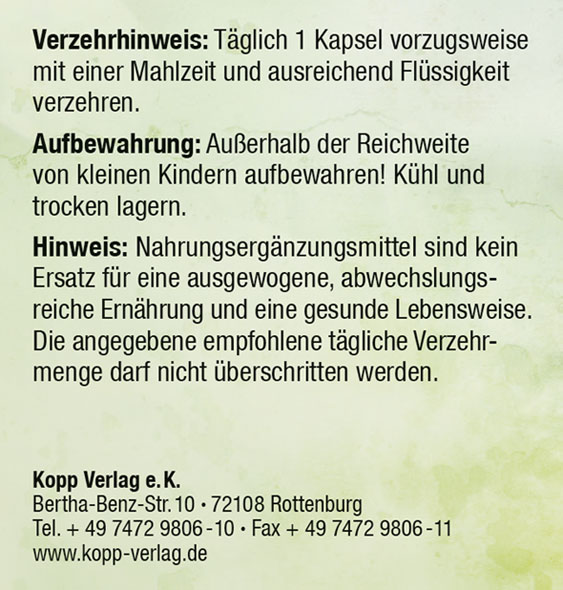 Kopp Vital   Gotu Kola / 500 mg / 90 Kapseln03