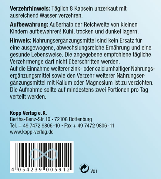 Kopp Vital   Basen Kapseln / 250 Kapseln03