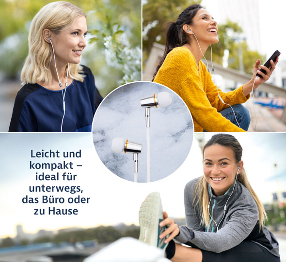 Luftschlauch-Headset mit Klinkenanschluss - Wie neu06