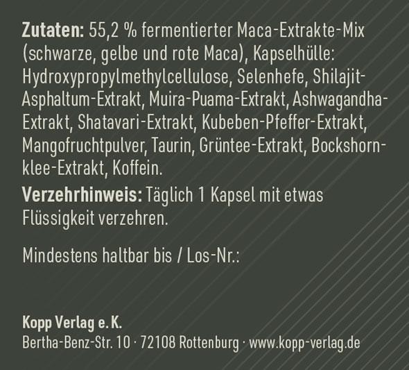 Kopp Vital   Maca fr Mnner fermentiert / 475 mg / 30 Kapseln02