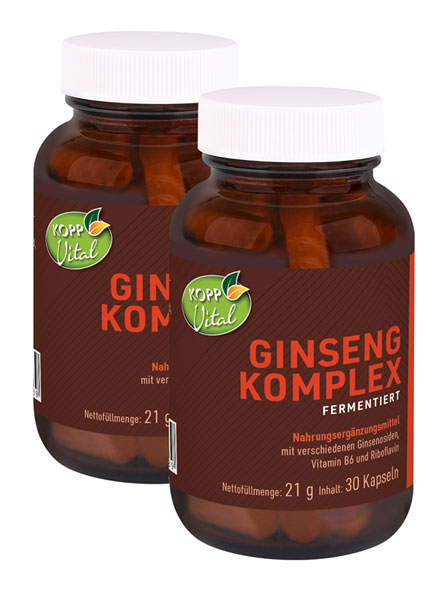 Kopp Vital   Ginsengkomplex fermentiert / 30 Kapseln / 4 Ginsengsorten als Extrakte nicht nur Pulver