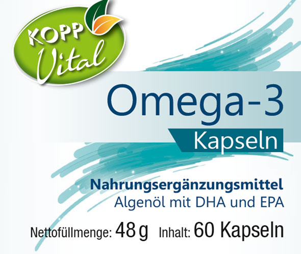 Kopp Vital   Omega-3 Algenl / 302 mg / 60 Kapseln01