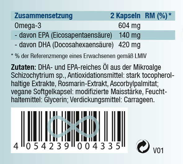 Kopp Vital   Omega-3 Algenl / 302 mg / 60 Kapseln02
