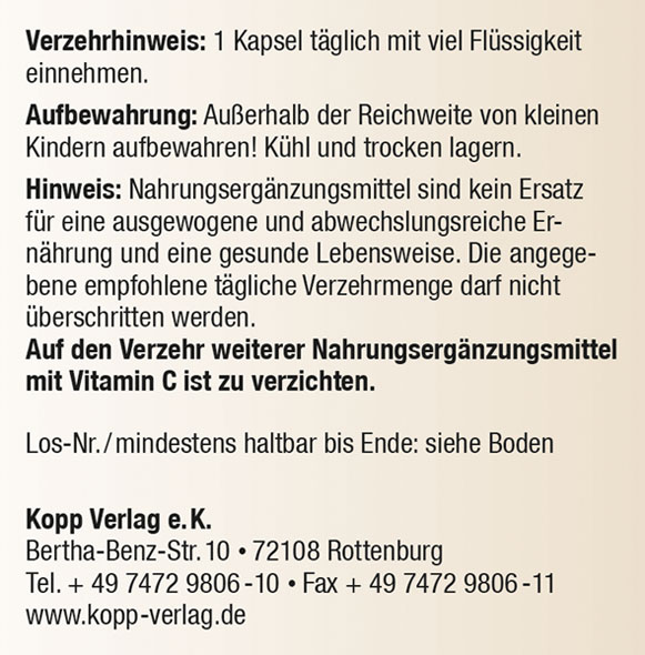 Kopp Vital   Cranberry-Acerola / 90 Kapseln03