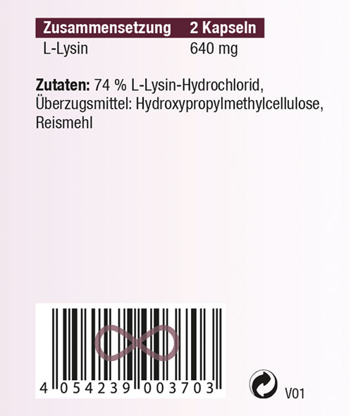 Kopp Vital   L-Lysin / 320 mg / 180 Kapseln02