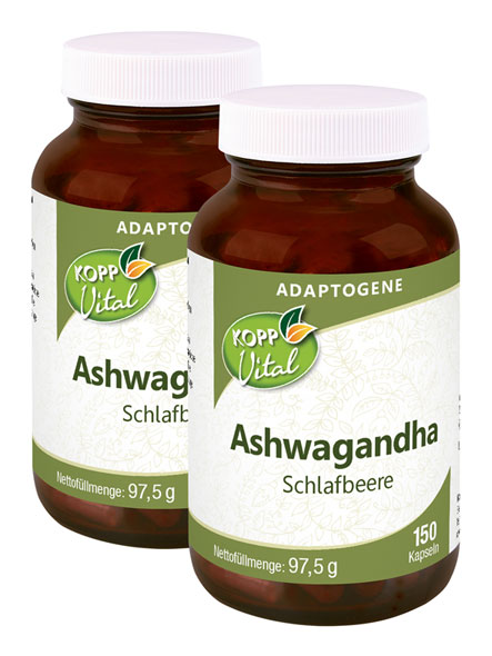 Kopp Vital   Adaptogen Ashwagandha (Schlafbeere) / 500 mg / 150 Kapseln