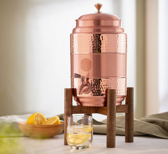 Kupfer-Wasserspender �Blume des Lebens�