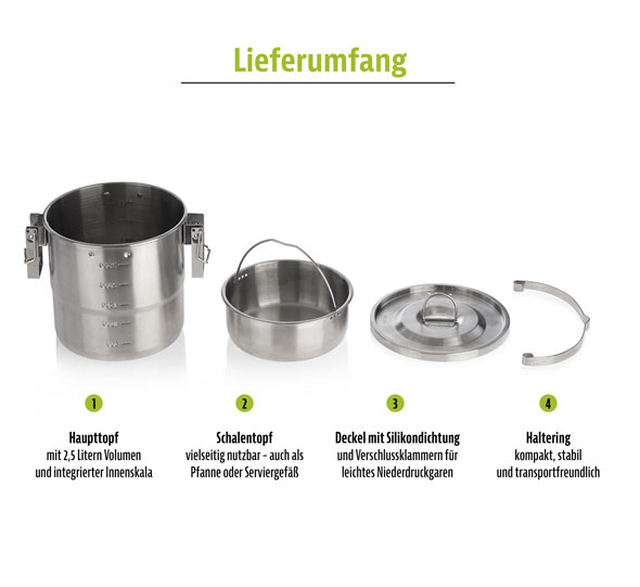 5-in-1 Outdoor-Kochtopf aus Edelstahl02