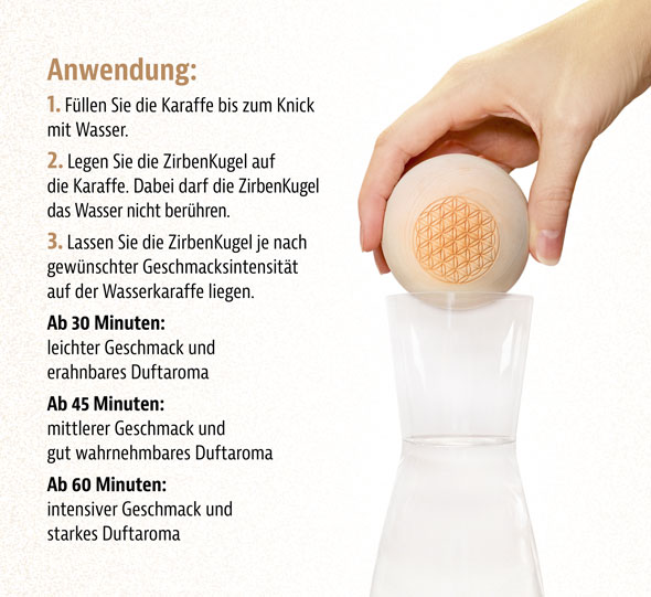 Original ZirbenKugel-Set �Blume des Lebens�02