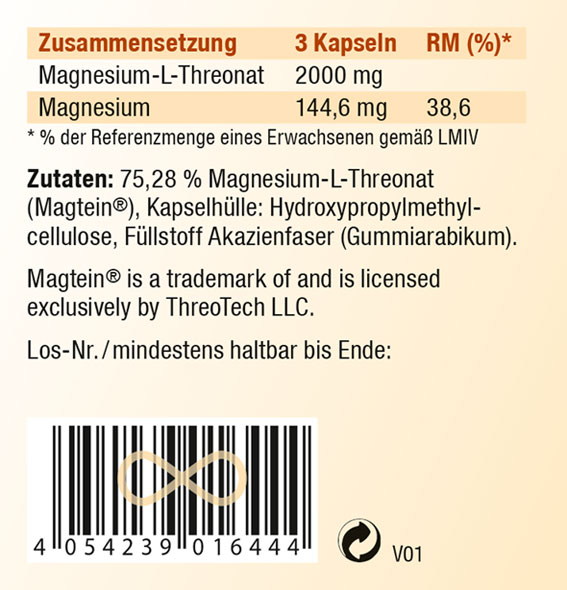Kopp Vital� Magtein� Magnesium L-Threonat / 144 mg Magnesium / 120 Kapseln02