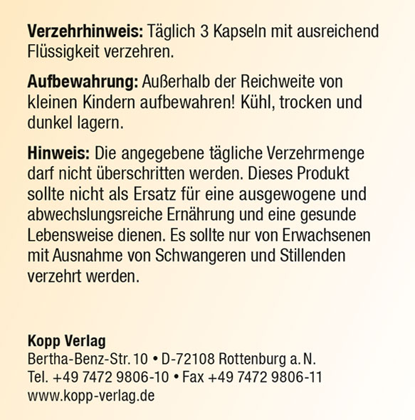 Kopp Vital� Magtein� Magnesium L-Threonat / 144 mg Magnesium / 120 Kapseln03