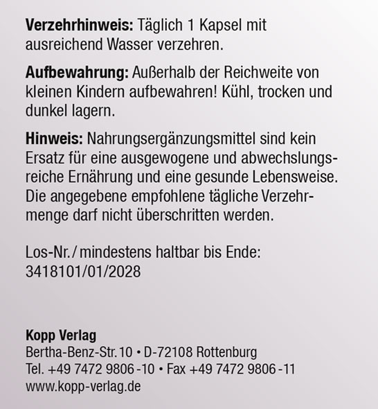 Kopp Vital� Eisen Dual Plus / 20 mg / 180 Kapseln03