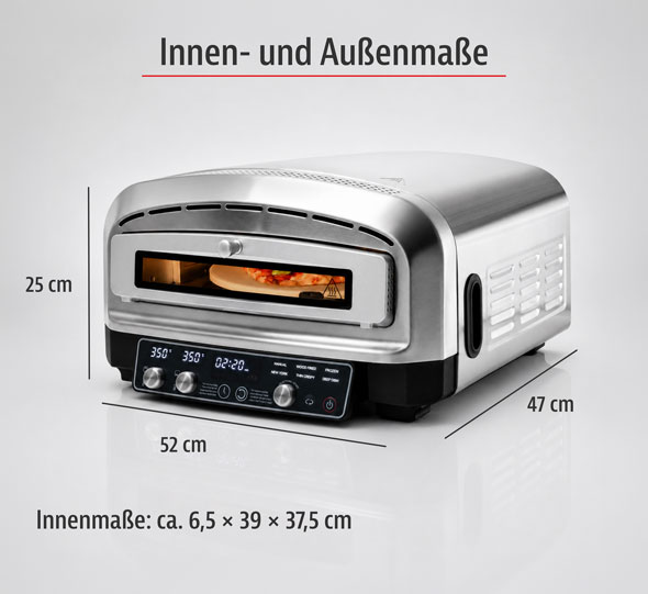 Kopp Edelstahl-Pizzaofen mit rotierendem Pizzastein06