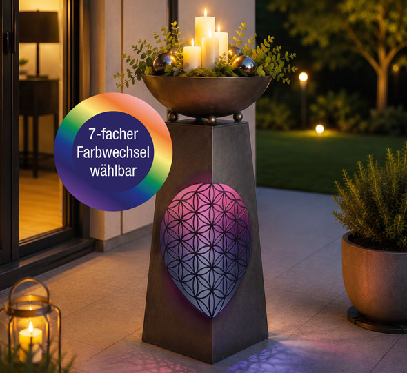 LED-Pflanzs�ule �Blume des Lebens�02